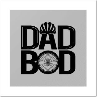 Cyclist Dad Bod Cycling Bicycle Fathers Best Dad Gift For Biking Dads Posters and Art